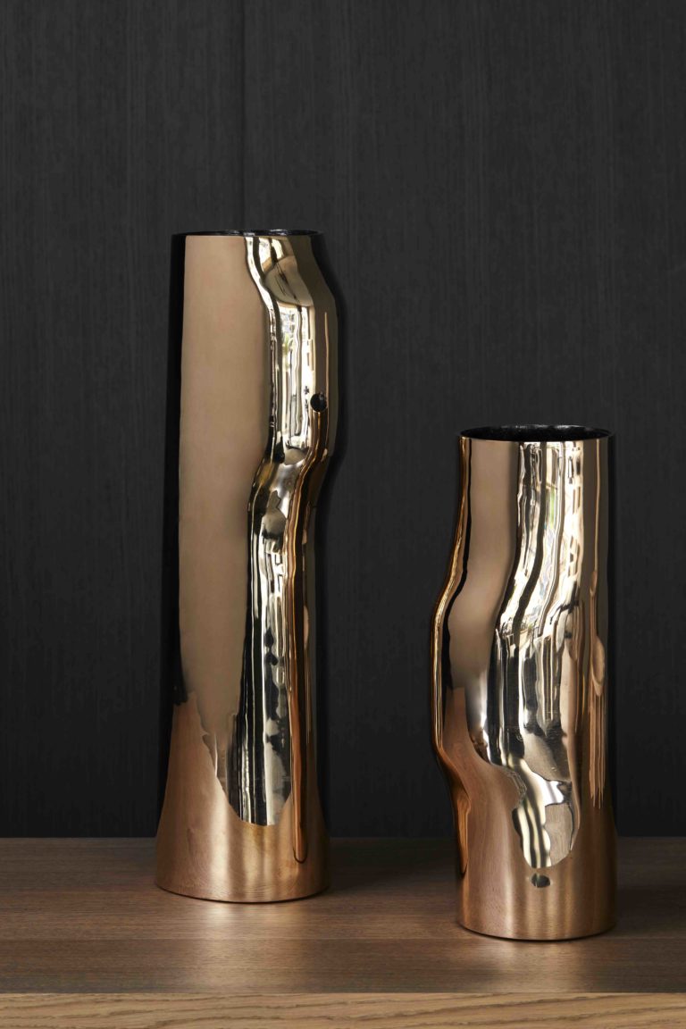 BOS vase, bronze, design Christophe Delcourt, Collection Particulière