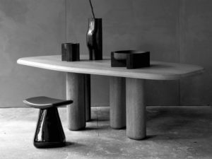 ROUGH-DINING-TABLE-SAM-ACCOCEBERRY-BOS-VASE-DAM-STOOL-CHRISTOPHE-DELCOURT-KEY-TIDY-ARNO-DECLERCQ-COLLECTION-PARTICULIERE